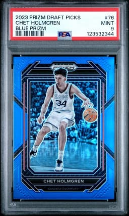 2023 Chet Holmgren #76 Prizm Draft Picks Blue PSA 9.0