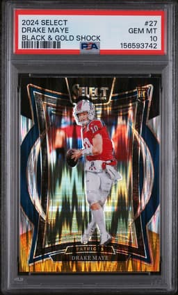 2024 SELECT 2024 #27 DRAKE MAYE BLACK & GOLD SHOCK PSA 10