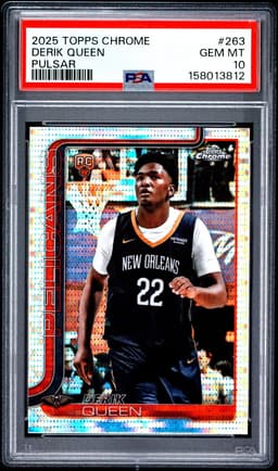 2025 Derik Queen #263 Topps Chrome Pulsar Refractor PSA 10.0