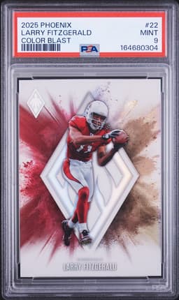 2025 Larry Fitzgerald #22 Phoenix Color Blast PSA 9.0