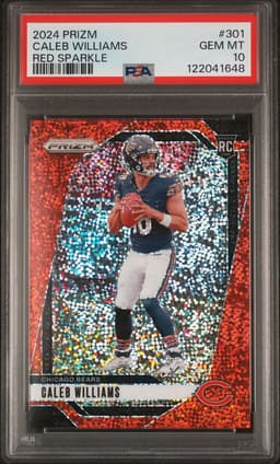 2024 Caleb Williams #301 Prizm Red Sparkle PSA 10.0