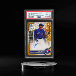 2022 Bowman Chrome Prospect Autograph Gold Mini Diamond Refractor Luis Meza #CPALM 7/50 PSA 10