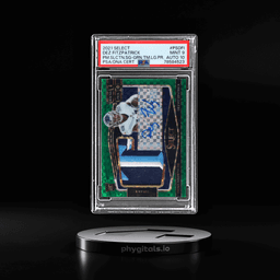 2021 Panini Select Prime Selections Signature Green Team Logo Prizm Dez Fitzpatrick #PSDFI 4/5 PSA 9