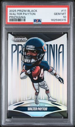 WALTER PAYTON #11 PRIZMANIA PRIZM BLACK PSA 10.0