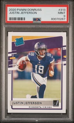 2020 Justin Jefferson #313 Donruss PSA 9.0