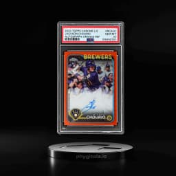 2024 Topps Chrome Logofractor Autographs Orange Refractors Jackson Chourio #RCAJC 25/25 PSA 10