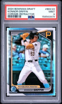 2024 KONNOR GRIFFIN BOWMAN DRAFT CHROME REFRACTOR PSA 9.0
