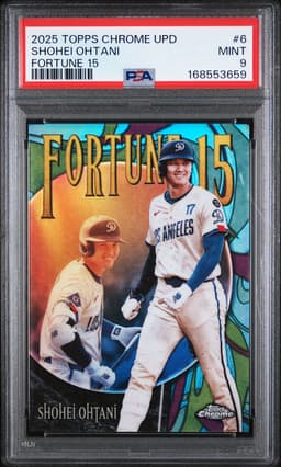 2025 SHOHEI OHTANI #15 TOPPS CHROME UPD FORTUNE PSA 9.0