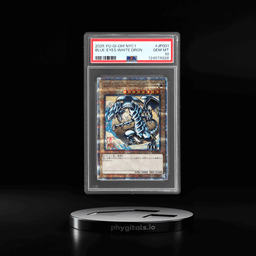 2025 Yu Gi Oh 25th Anniversary Ukiyo E Japanese Framed Stamp Set Blue Eyes White Dragon #NYC1JP001 PSA 10