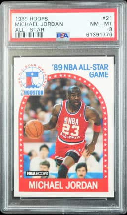 1989 MICHAEL JORDAN #21 HOOPS ALL STAR PSA 8.0