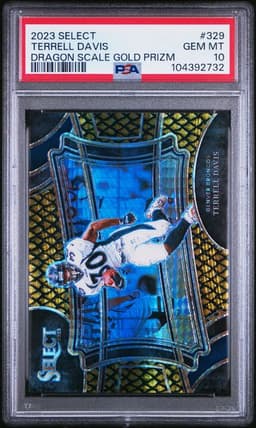 2023 Terrell Davis #329 Select Dragon Scale Gold Prizm PSA 10.0