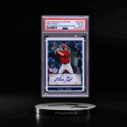 2009 Bowman Chrome Xfractor Mike Trout ROOKIE AUTO /225 #BDPP89 PSA 8(oc) NM-MT