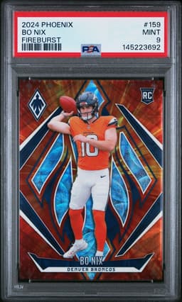 2024 Bo Nix #159 Phoenix FireBurst PSA 9.0