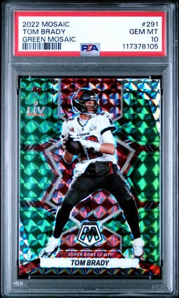 2022 Panini Mosaic #291 Tom Brady Green PSA 10