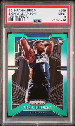 2019 Zion Williamson #248 Prizm Green Prizm PSA 9.0