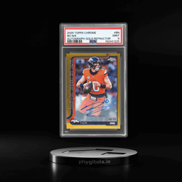 2025 Topps Chrome Autograph Gold Refractor Bo Nix #BABN 48/50 PSA 9