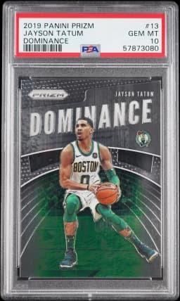 2019 Jayson Tatum #13 Prizm Dominance PSA 10.0