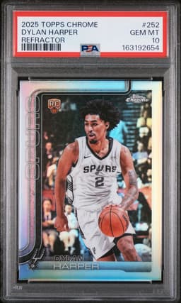 2025 Dylan Harper #252 Topps Chrome Basketball Refractor PSA 10.0