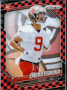 2025 Emeka Egbuka #351 Prizm Black Red Checker