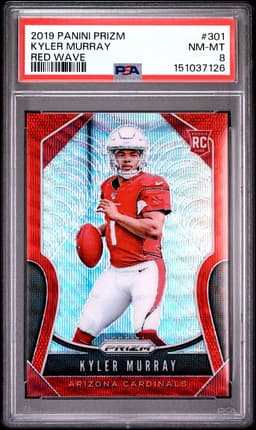 2019 Kyler Murray #301 Prizm Red Wave Prizm PSA 8.0
