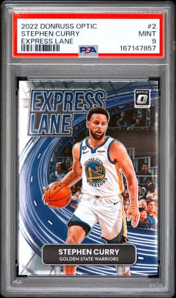 2022 Panini Donruss Optic Express Lane #2 Stephen Curry PSA 9