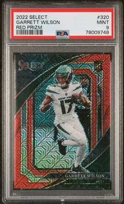2022 Garrett Wilson #320 Select Red PSA 9.0