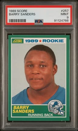 1989 Barry Sanders #257 Score PSA 9.0