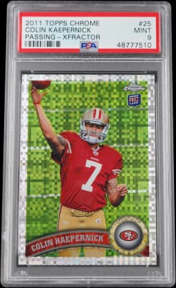 2011 Colin Kaepernick #25 Topps Chrome Passing Xfractor PSA 9.0
