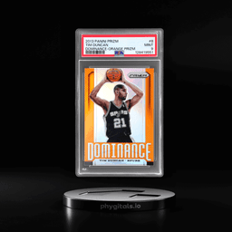 2013 Panini Prizm Dominance Orange Prizm Tim Duncan #8 10/60 PSA 9