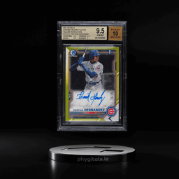2021 Bowman Chrome Yellow Refractor Cristian Hernandez PROSPECT AUTO /75 BGS 9.5
