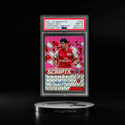 2021 Panini Mosaic Premier League Scripts Mosaic Pink Fluorescent Carlos Vela #SMCVE 4/10 PSA 9