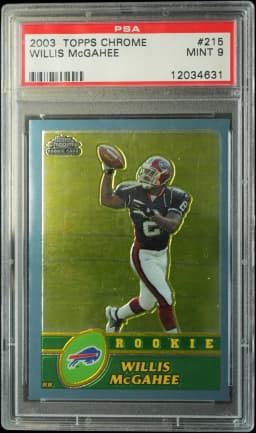 2003 WILLIS McGAHEE #215 TOPPS CHROME PSA 9.0