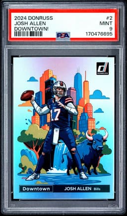 2024 Josh Allen #2 Donruss Downtown PSA 9.0