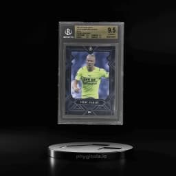 2021 Topps Deco UEFA Champions League Blue Erling Haaland #NNO 20/25 BGS 9.5