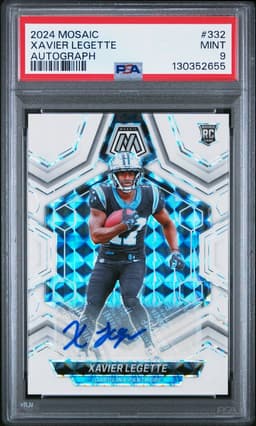 2024 Xavier Legette #332 Mosaic Autograph PSA 9.0