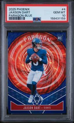 2025 Jaxson Dart #4 Phoenix Paragon Blue PSA 10.0