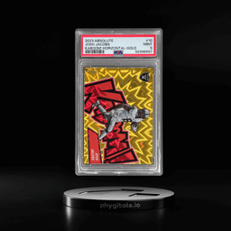 2023 Panini Absolute Kaboom Horizontal Gold Josh Jacobs #10 9/10 PSA 9