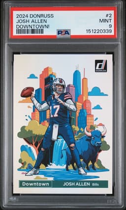 2024 Josh Allen #2 Donruss Downtown PSA 9.0