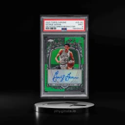 2025 Topps Chrome Signature Style Green Refractor George Gervin AUTO /99 #SS-GG PSA 9 MINT