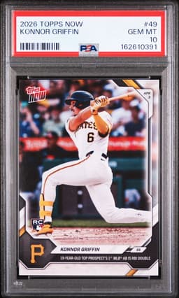 2026 Konnor Griffin #49 Topps Now PSA 10.0