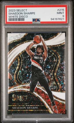 SHAEDON SHARPE #215 SELECT WHITE DISCO PSA 9.0