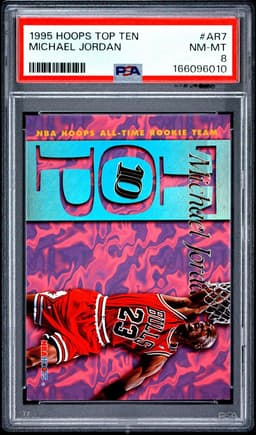 1995 Hoops Top Ten #AR7 Michael Jordan PSA 8
