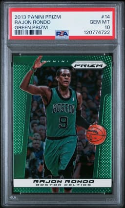 2013 Rajon Rondo #14 Prizm Green Prizm PSA 10.0