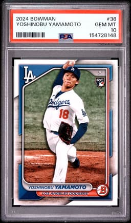 2024 Yoshinobu Yamamoto #36 Bowman PSA 10.0
