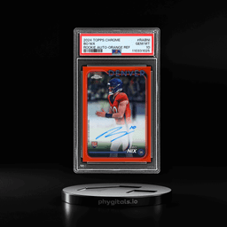 2024 Topps Chrome Rookie Autograph Orange Refractor Bo Nix #RABNI 18/25 PSA 10