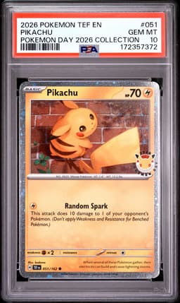 2026 Pikachu #51 30th Celebration PSA 10.0