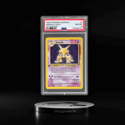 1999 Pokemon Base Set German 1st Edition Holo Alakazam #1 PSA 8