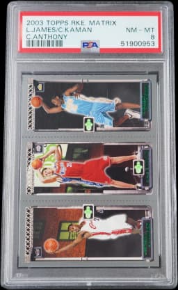 2003 L.JAMES TOPPS ROOKIE MATRIX C ANTHONY PSA 8.0
