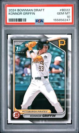 2024 KONNOR GRIFFIN BOWMAN DRAFT PSA 10.0