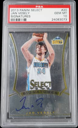 2013 JAN VESELY #20 PANINI SELECT SIGNATURES PSA 10.0